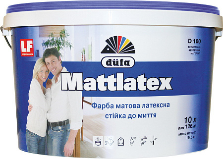 Краска D100 14кг латекс мат