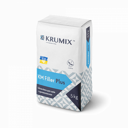 КМ Filler PLUS 5 кг шпаклівка для швів спеціальна КМ Filler PLUS 5 кг шпаклівка для швів спеціальна