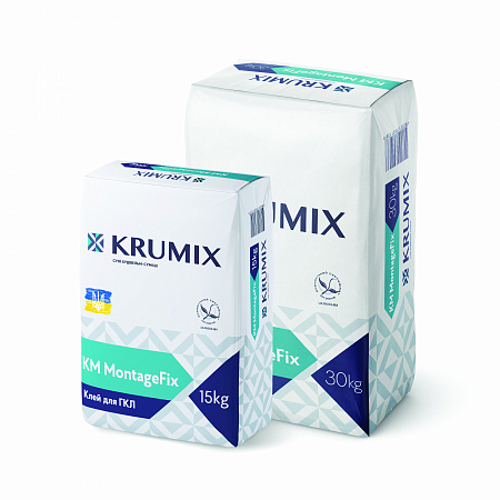 КМ MontageFix 30 кг Клей для гіпсокартону КМ MontageFix 30 кг Клей для гіпсокартону