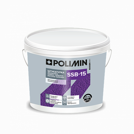 Полимин SSB-15 ШТУКАТУРКА ДЕКОРАТИВНА СИЛІКОН-СИЛІКАТНА ФАКТУРНА “БАРАНЕЦЬ” 1,5 мм, 25 кг Полимин SSB-15 ШТУКАТУРКА ДЕКОРАТИВНА СИЛІКОН-СИЛІКАТНА ФАКТУРНА “БАРАНЕЦЬ” 1,5 мм, 25 кг