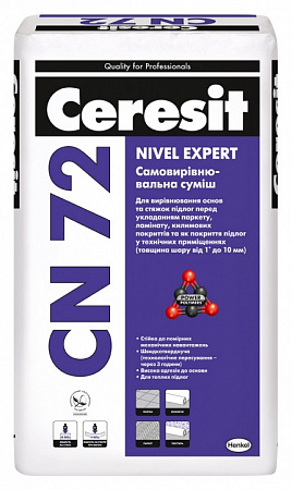 Самовыравнивающая смесь Ceresit CN72 25кг